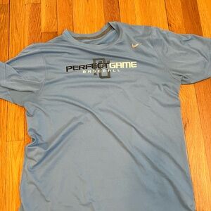 baby blue “perfect game” tee